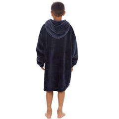 Boys Grey Shimmering Oversized Blanket Hoodie