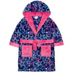 Girls Star Printed Pink Robe