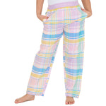 Girls Light Pink Check Woven Pyjama Bottoms