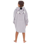 Girls Grey Koala Oversized Blanket Hoodie