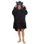 Boys Black Panther Oversized Blanket Hoodie