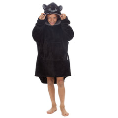 Boys Black Panther Oversized Blanket Hoodie