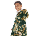 Boys Camo Print Oversized Blanket Hoodie