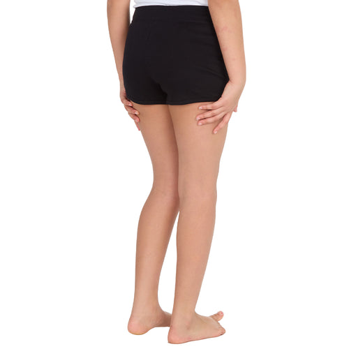 Girls 100% Cotton Jersey Summer Shorts Black