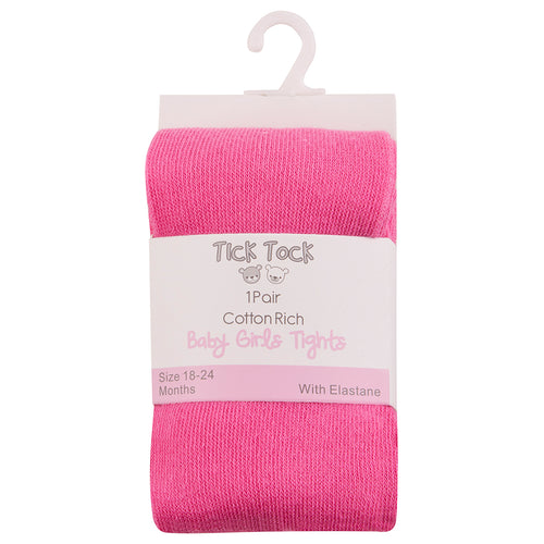 Baby Cotton Rich Hot Pink Tights 1 Pair