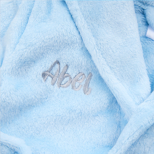  Personalised Baby Bear Ears Blue Robe 