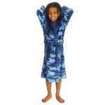 Baby Boys Blue Shark Camo Robe