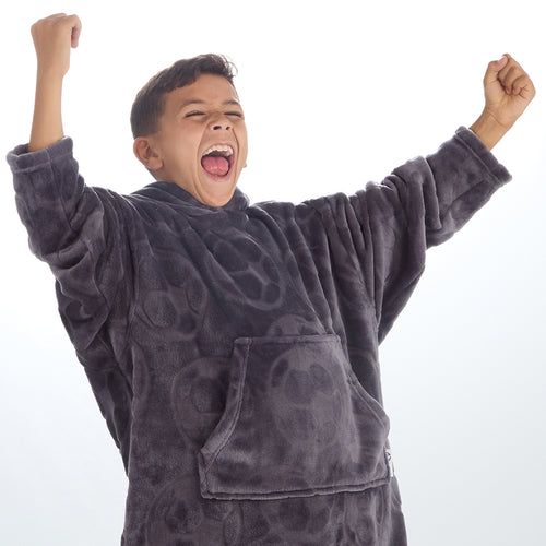 Boys Football Embossed Oversized Blanket Hoodie