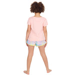 Girls Pink Short Sleeved Pyjama Set