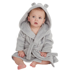 Baby Grey Bunny Robe and Comforter Set