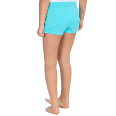 Girls 100% Cotton Jersey Summer Shorts Aqua