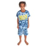 Boys Game Over Blue Tie Dye Nightwear Pyjama Set