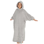 Boys Pastel Grey Oversized Hooded Blanket