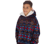 Boys Aztec Print Oversized Blanket Hoodie