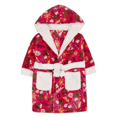 Girls Hedgehog Pink Robe