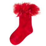 Baby Girls Tutu Frill Red Socks 1 Pair