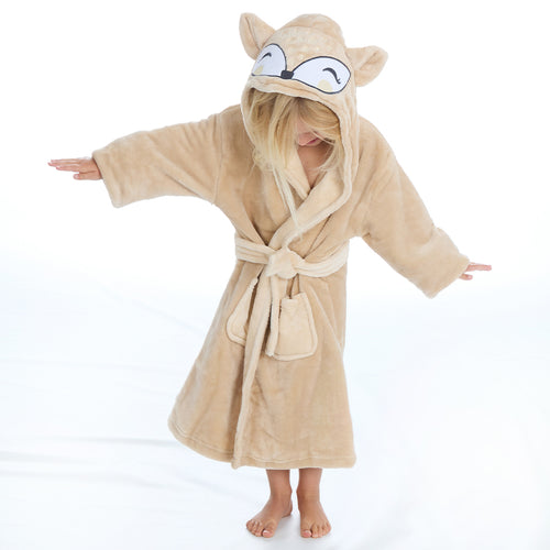 Girls Fox Beige Robe