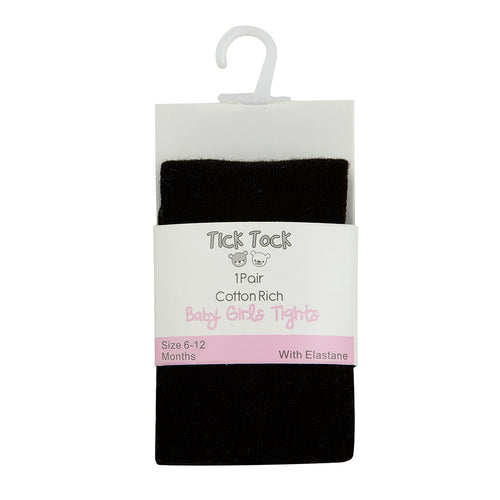 Baby Cotton Rich Black Tights 1 Pair