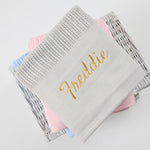 Personalised Baby Cellular Grey Blanket 