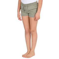 Girls 100% Cotton Jersey Summer Shorts Sage