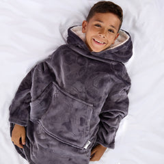 Boys Football Embossed Oversized Blanket Hoodie