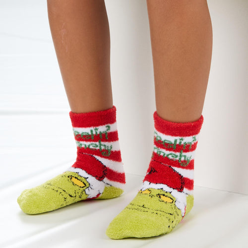 Kids Christmas Santa Grinch Cosy Socks 1 Pair