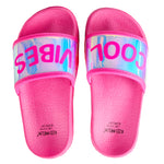 Girls Holographic Pink Sliders