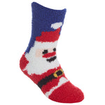 Kids Fluffy Christmas Socks Cosy Socks with Grippers Santa