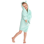 Girls Bear Ears Mint Robe