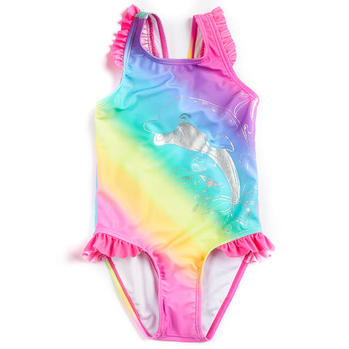 Girls Dolphin One Piece Swimsuit