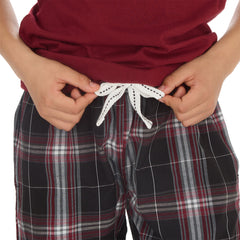 Boys Burgundy Short Sleeved Pyjama Set