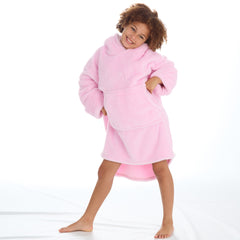 Girls Snuggle Pink Oversized Blanket Hoodie