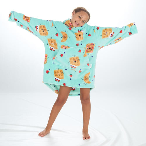 Girls Brunch Print Oversized Blanket Hoodie