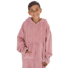 Boys Blush Pink Plain Oversized Blanket Hoodie