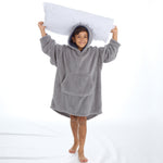 Boys Grey Snuggle Oversized Blanket Hoodie