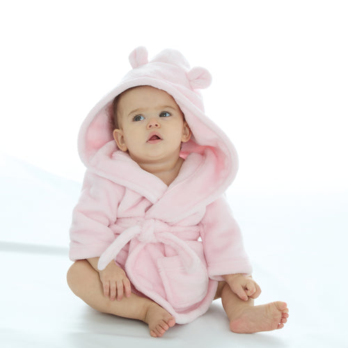 Baby Pink Bunny Robe and Comforter Set