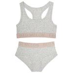 Girls Cotton Grey Underwear Set