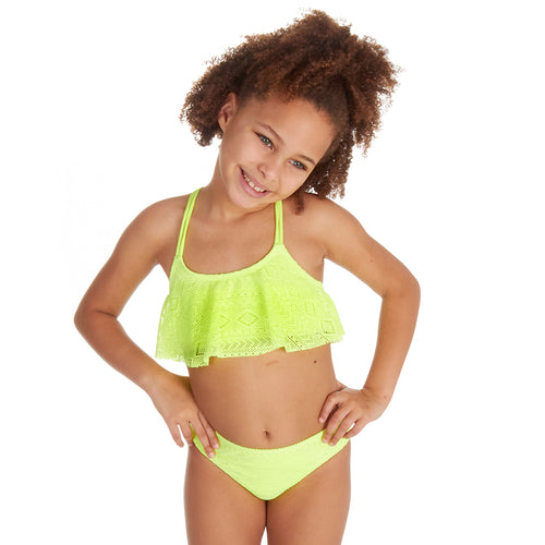 Girls Lemon Lace Bikini Swimsuit