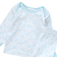 Baby Boys Elephant Print Blue Pyjama Set