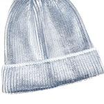 Girls Silver Metallic Hat with Pom Pom