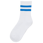 Boys Cotton Rich White Sport Socks Striped 6 Pairs