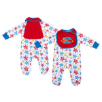 Baby Comics Superhero Sleepsuit and Bib 3 Piece Set