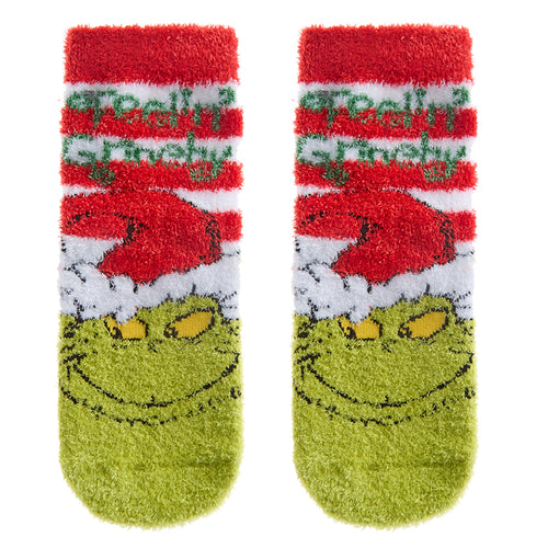 Kids Christmas Santa Grinch Cosy Socks 1 Pair