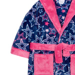 Girls Star Printed Pink Robe