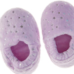 Kids Girls Full-Back Purple Stars Slippers 