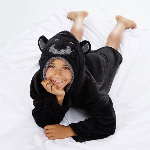 Boys Black Panther Oversized Blanket Hoodie