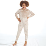 Girls Crushed Velvet Gold Onesie