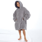 Boys Grey Snuggle Oversized Blanket Hoodie