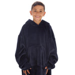 Boys Grey Shimmering Oversized Blanket Hoodie