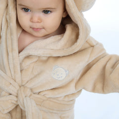 Baby Bear Ears Beige Robe